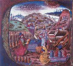 A M�ty�s-gradu�l�ban (1480-as�vek) a korabeli Magyarorsz�g gazdags�g�tjelk�pez� t�jat �s t�rgyakat(sz�l�pr�s, kors�k, m�hkapt�rak,keny�r, megm�velt kertek,f�ldek stb.) l�tunk