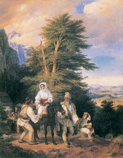 Barabás Miklós: Vásárba indulóromán család (1843)