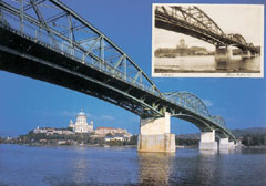 A Dunántúlt a Felfölddel, Esztergomot Párkánnyal köti össze a szlovák—magyar együttműködéssel és az Európa Unió támogatásával 2000/2001-ben újjáépített Mária Valéria-híd